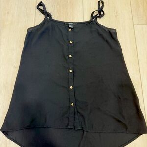 Forever 21 Sheer Black Button-Down Top